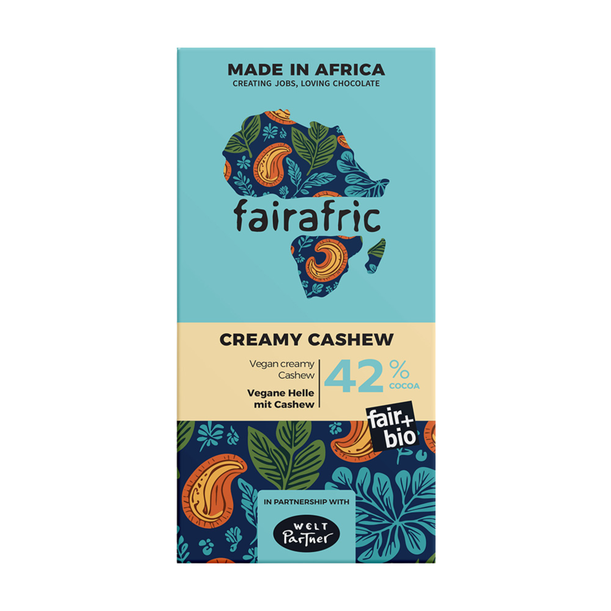 42% Creamy Cashew | Light Chocolate | Vegan Organic