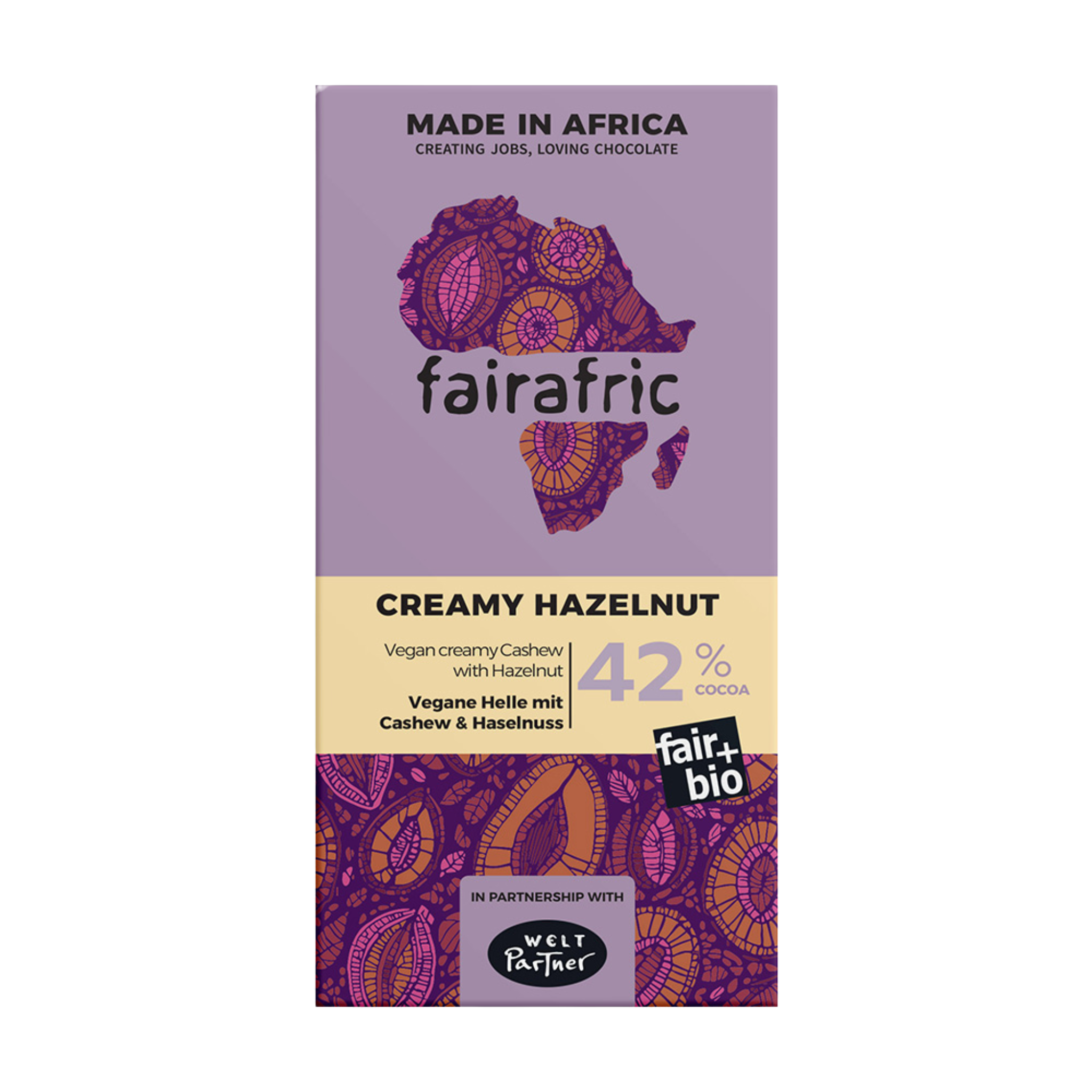 42% Creamy Hazelnut | Light Chocolate | Vegan